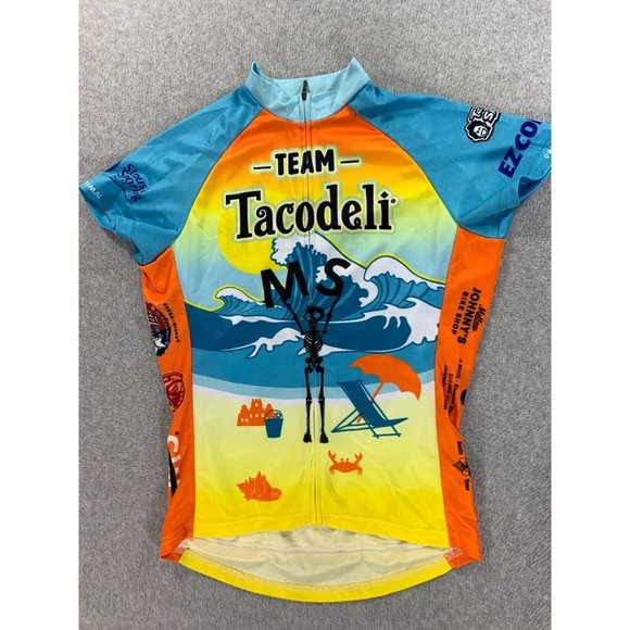 Team Tacodeli Primal Full Zip Cycling Jersey (Women's‎ Small) - Picture 1 of 10